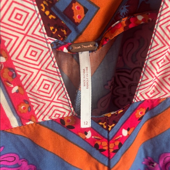 Free People | Maritzah One Piece Multi Jumpsuit Sz 12 - Picture 11 of 17